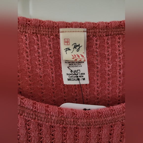 Solid Knit Top • 7th Ray Brand - Picture 3 of 4